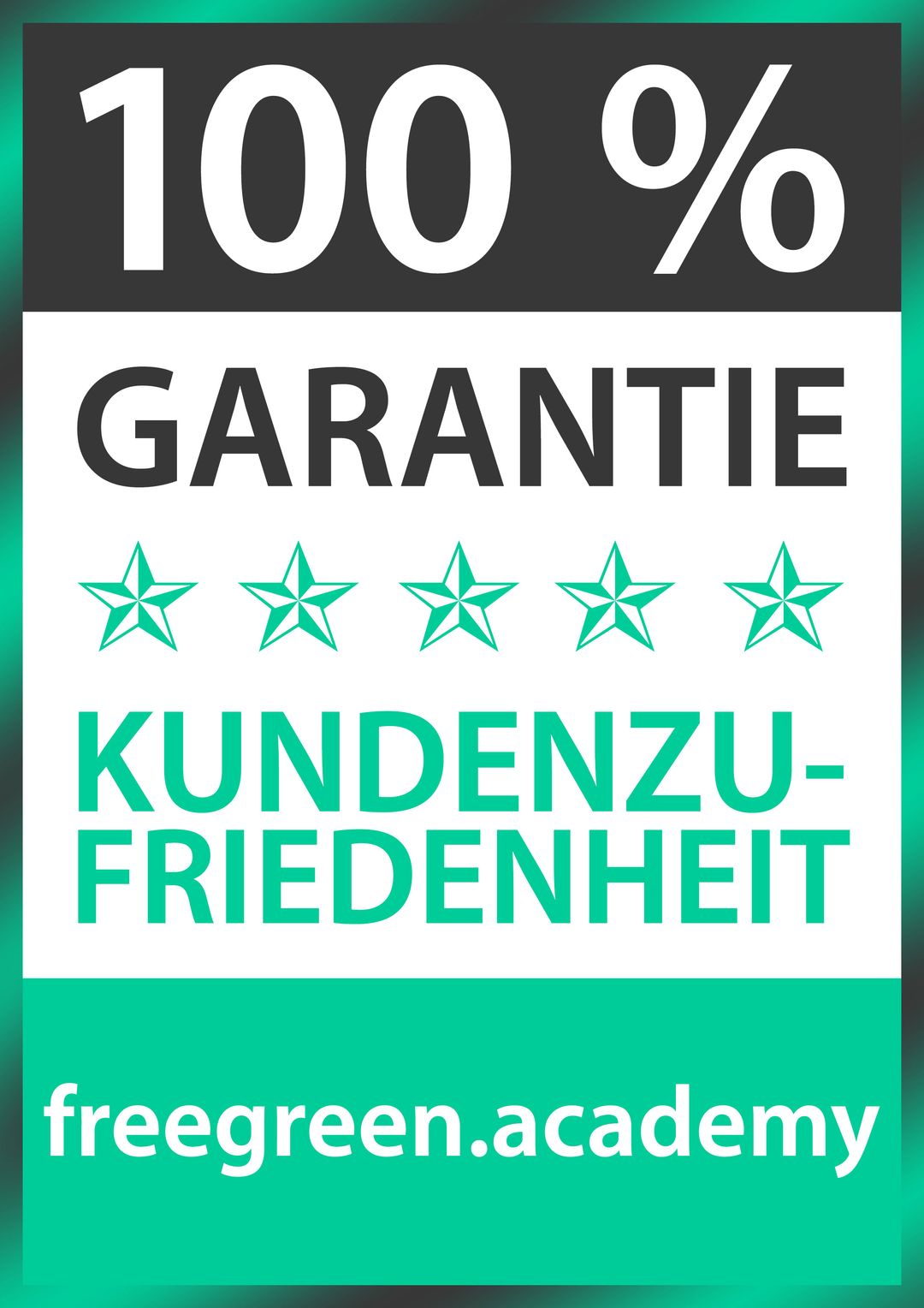 100 % Garantie Kundenzufriedenheit